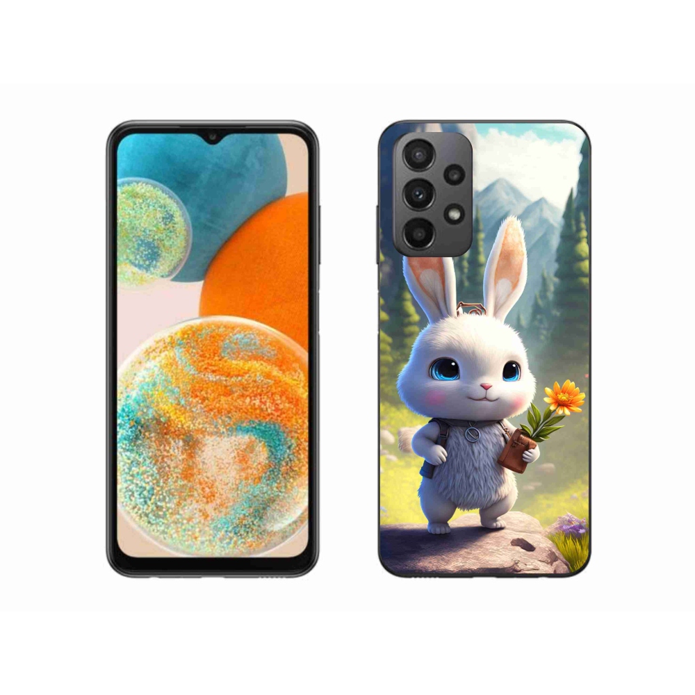 Zselés borítás mmCase Samsung Galaxy A23 4G/5G készülékhez - aranyos nyuszi