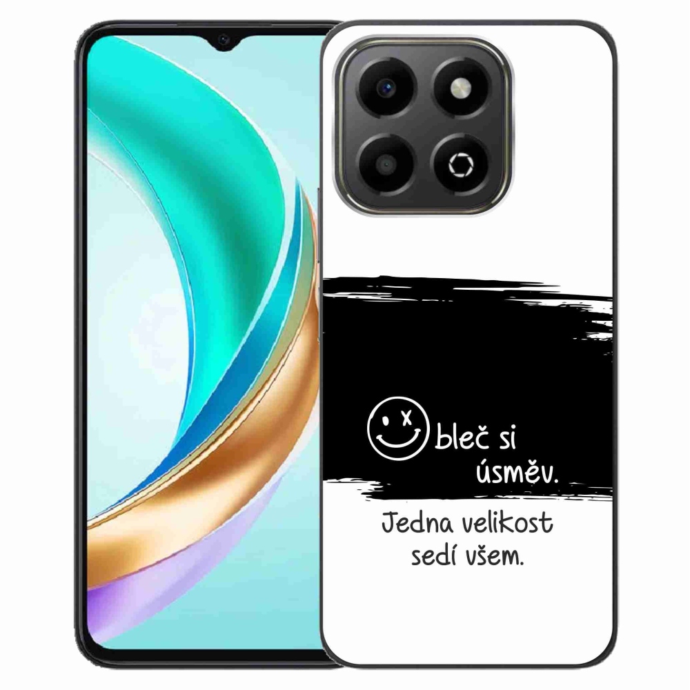 Gél borító mmCase a Honor X6b készülékhez - vicces szöveg 8 fekete-fehér háttérrel