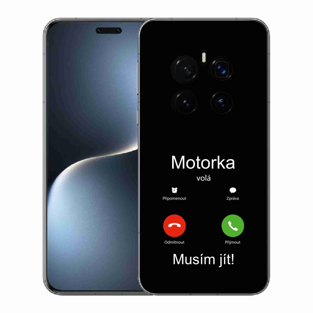 Gél borító mmCase a Honor Magic 7 Pro 5G-n - motoros hívások fekete háttérrel