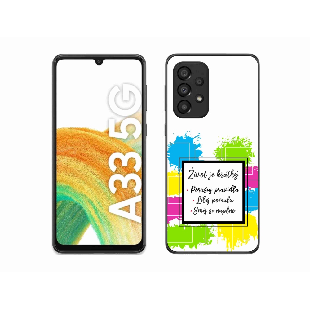 Gél borítás mmCase Samsung Galaxy A33 5G - idézet 5 fehér háttér
