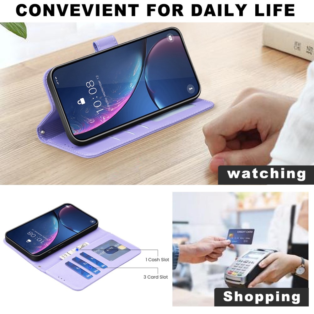 Clover könyvtáska Honor X8c-hez - lila