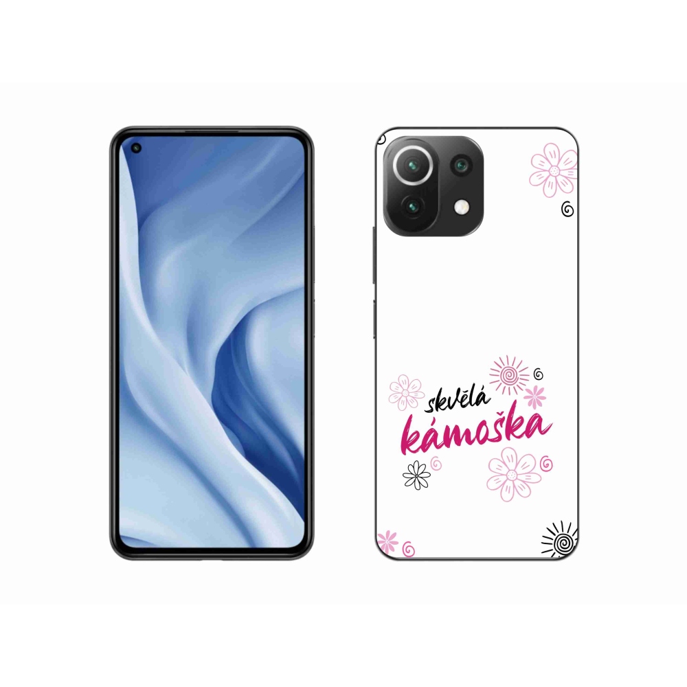 Gél borító mmCase a Xiaomi Mi 11 Lite 4G/5G - nagyszerű haver fehér háttérrel