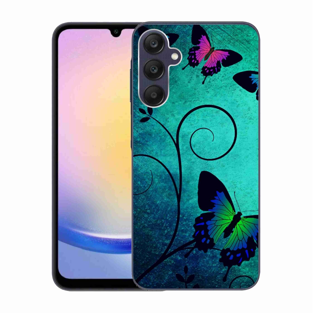 Zselés borítás mmCase Samsung Galaxy A25 5G - színes pillangókhoz