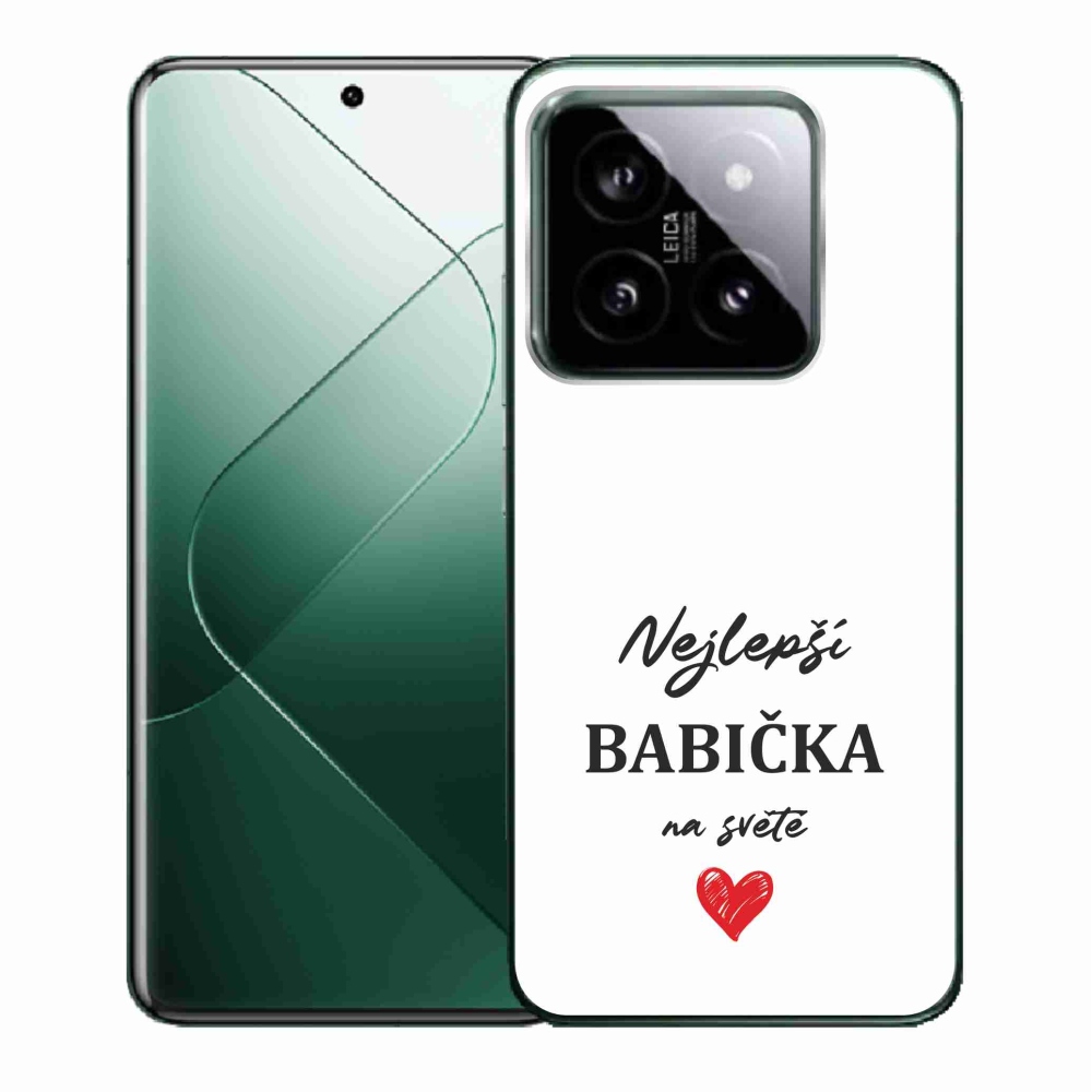 Gélburkolat mmCase a Xiaomi 14 - Best Grandma 1 fehér háttérrel