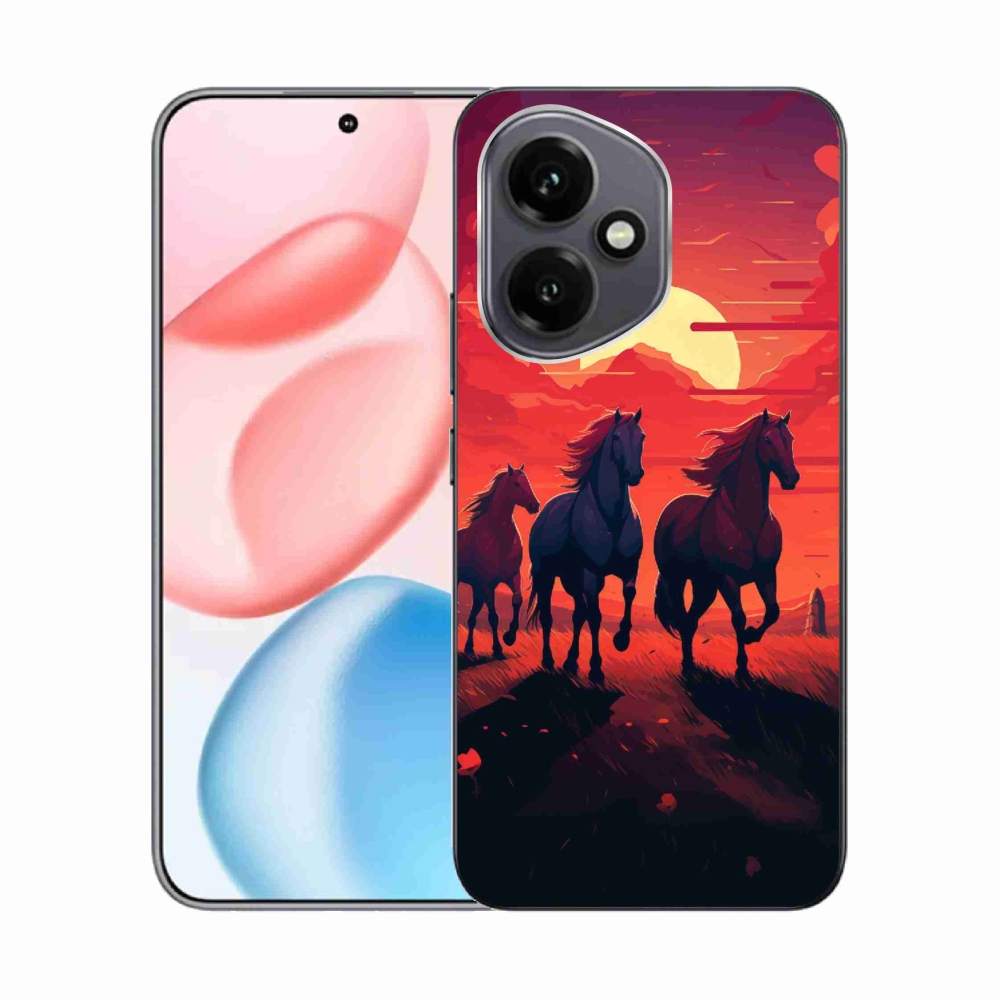 Zselés borítás mmCase a Honor 400-hoz - lovak és naplemente