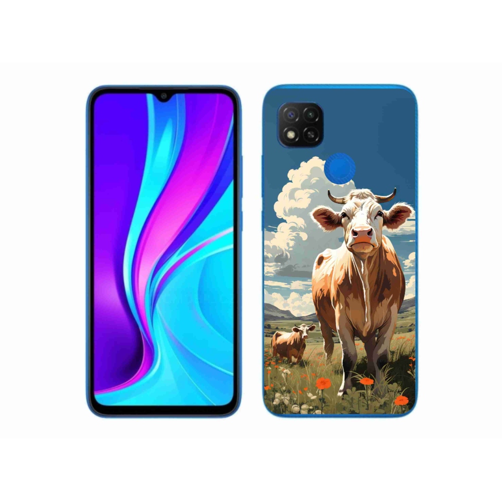 Gél borítás mmCase a Xiaomi Redmi 9C-hez - tehenek a réten