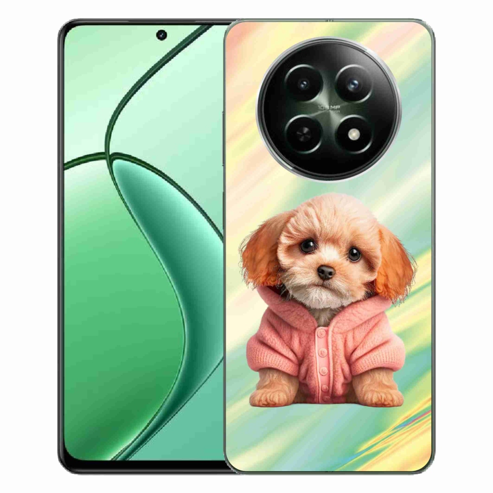 Gél borítás mmCase a Realme 12 5G/12x 5G számára - pulóveres kiskutya