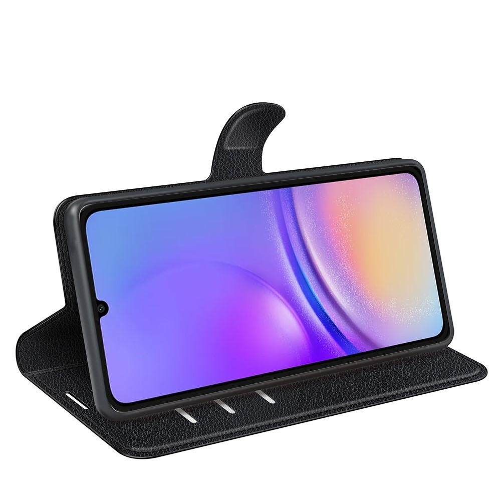 Litchi könyv tok Samsung Galaxy A06 4G - fekete