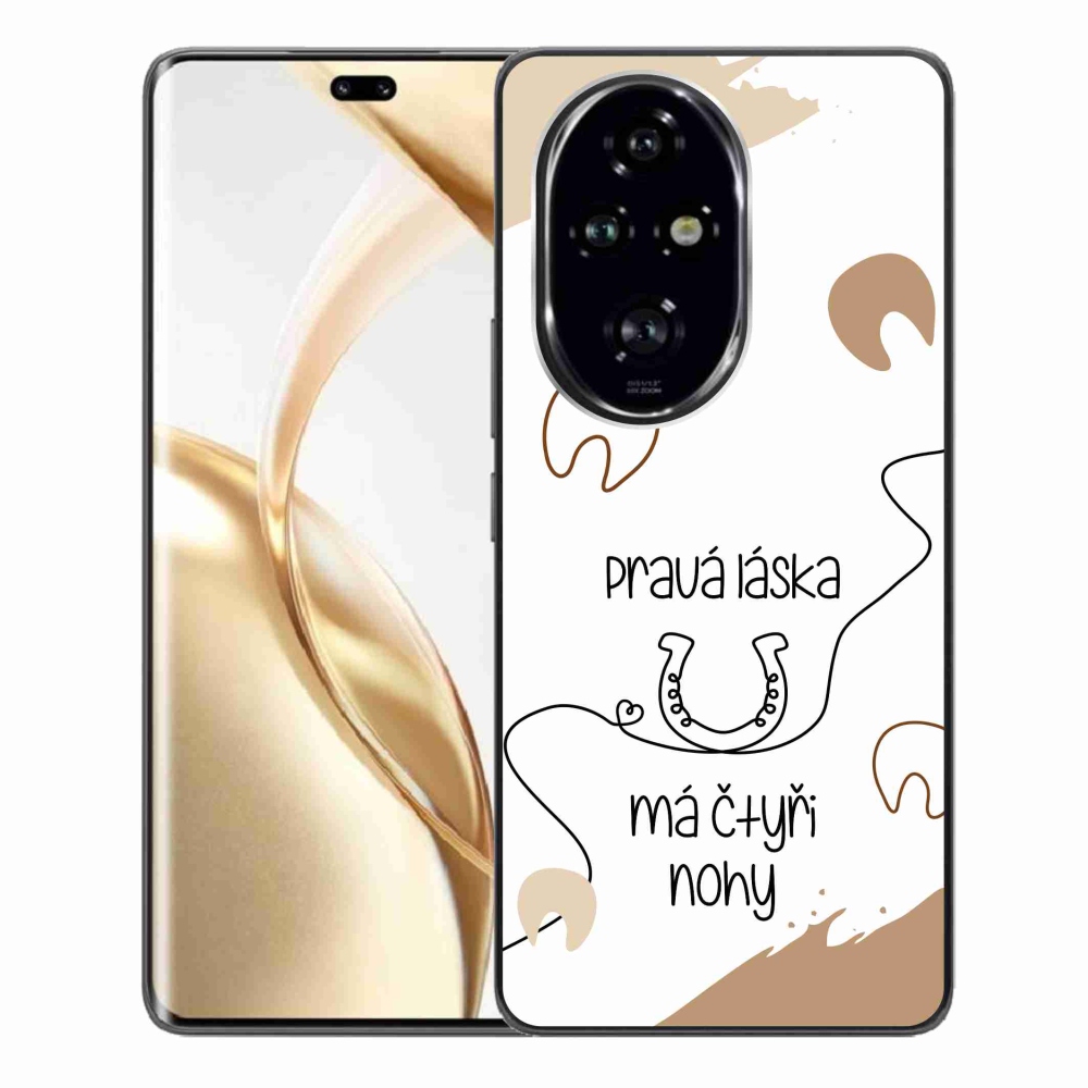 Zselés borító mmCase a Honor 200 Pro 5G készülékhez - ló motívum fehér háttérrel