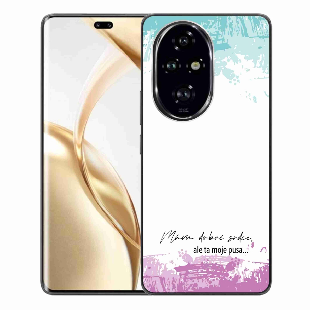 Gél borító mmCase a Honor 200 Pro 5G készülékhez - vicces szöveg 3 fehér háttérrel