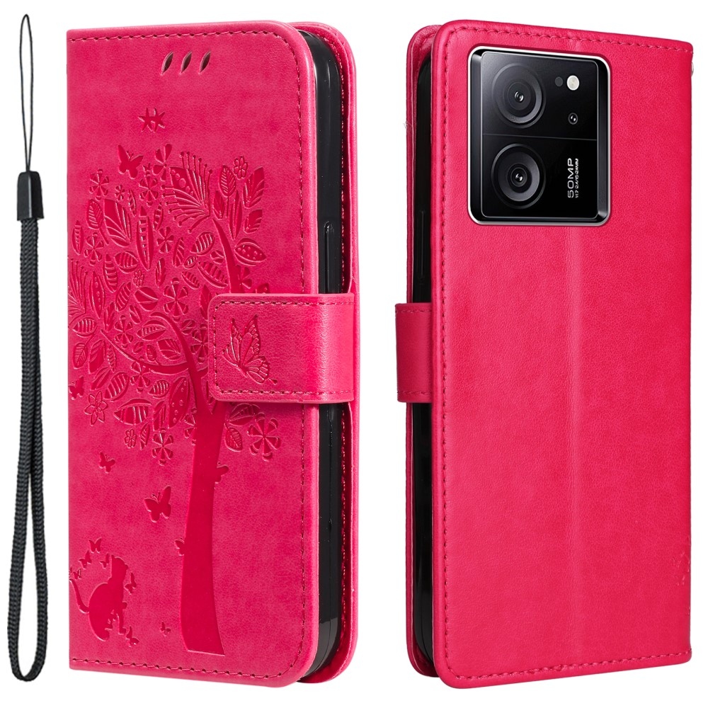 Fa könyv tok Xiaomi 13T/13T Pro - rózsa