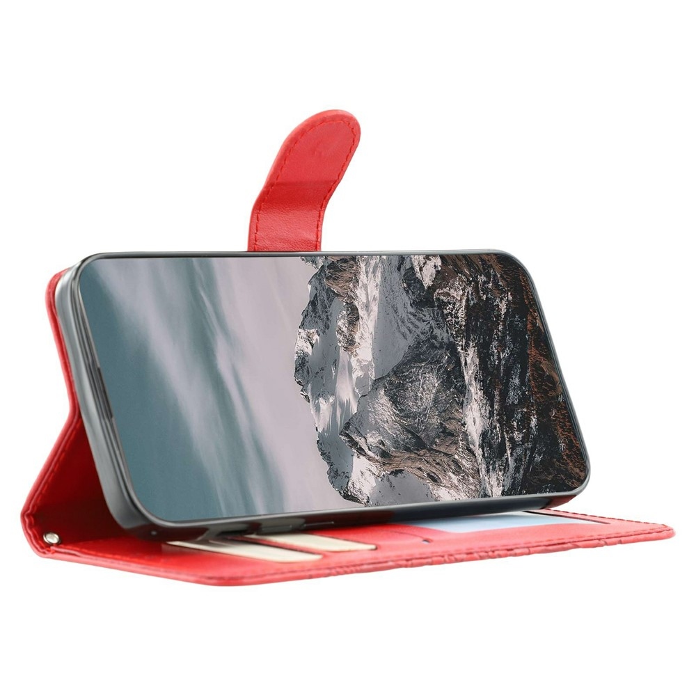 Mandala könyv tok a Xiaomi Redmi 15 5G-hez - piros