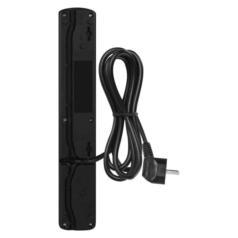 Túlfeszültségvédő - 5 aljzat, 1,5m, fekete