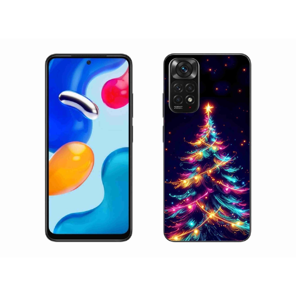 Gél borítás mmCase a Xiaomi Redmi Note 11 4G-hez - neon karácsonyfa