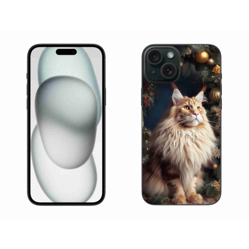 Zselés borítás mmCase iPhone 15 Plus készülékhez - macska a fánál