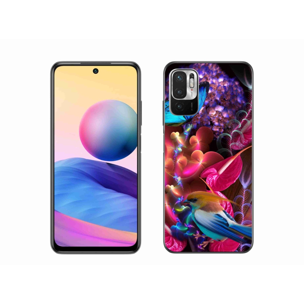 Gél borító mmCase a Xiaomi Redmi Note 10 5G-hez - színes virágok