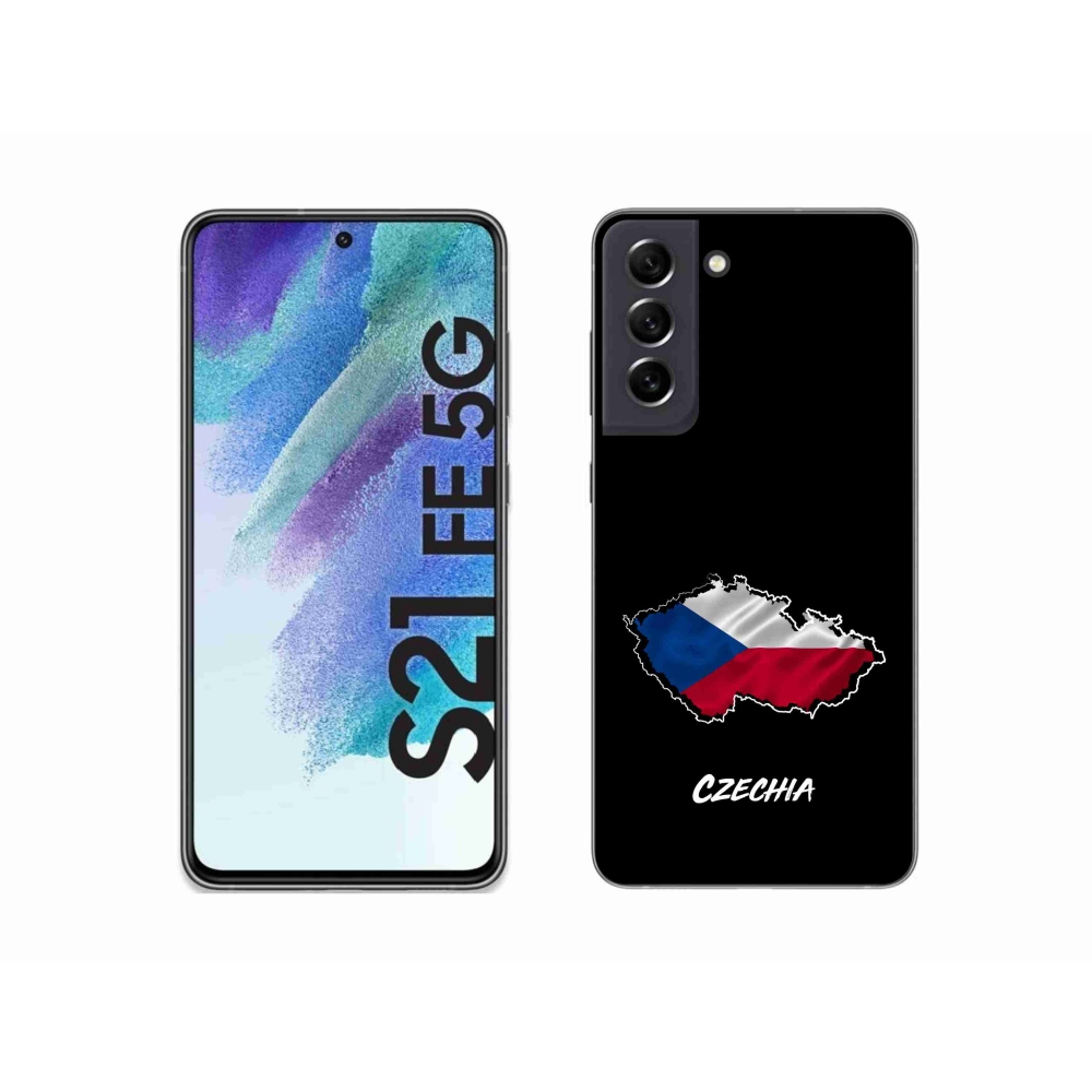 Gél védőhuzat mmCase Samsung Galaxy S21 FE 5G - Csehország fekete háttér