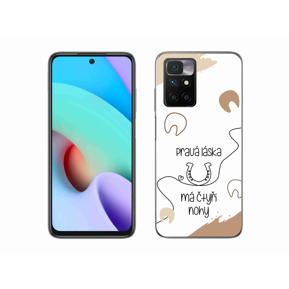 Gél borítás mmCase a Xiaomi Redmi 10/Redmi 10 (2022) - ló motívum fehér háttérrel