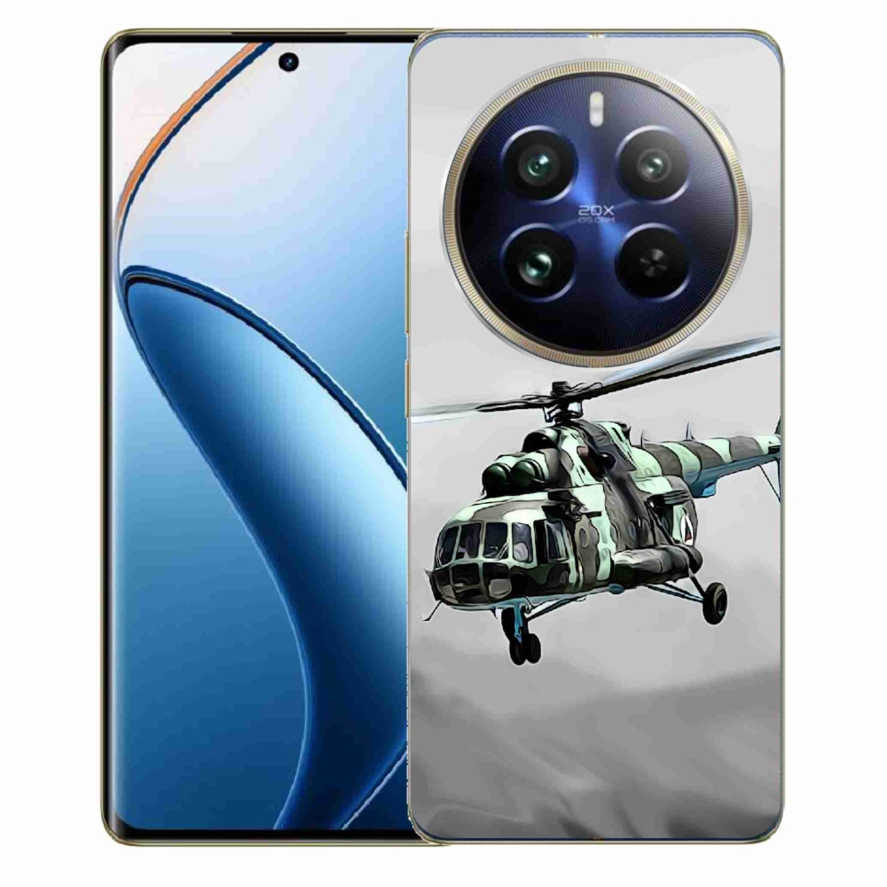 Zselés borítás mmCase a Realme 12 Pro 5G/12 Pro+ 5G számára - katonai helikopter