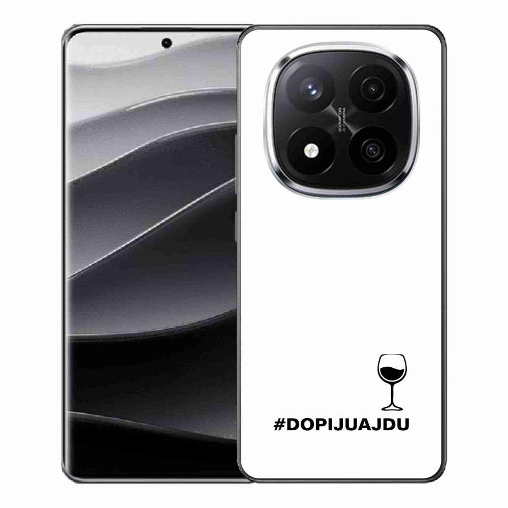 Gél borítás mmCase a Xiaomi Redmi Note 14 Pro+ 5G számára - bor motívum fehér háttérrel