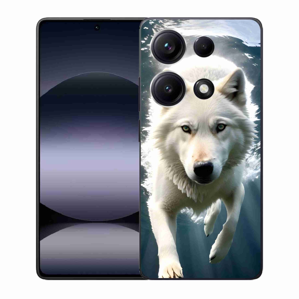 Gél borítás mmCase a Xiaomi Redmi Note 14S-hez - fehér farkas