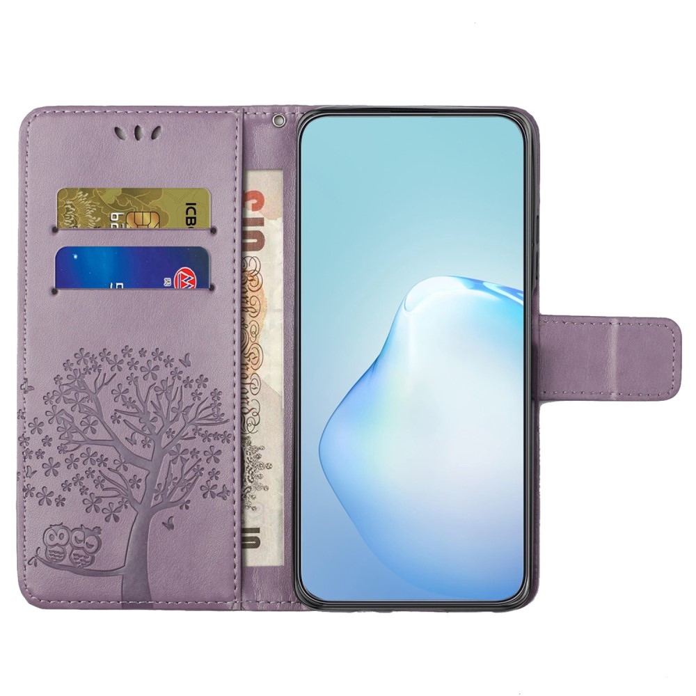 Fa könyv tok Samsung Galaxy S23 FE készülékhez - világos lila