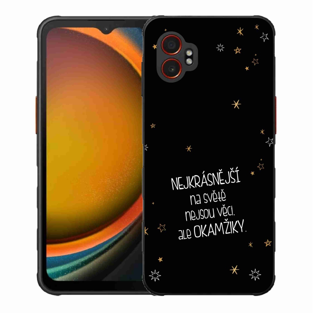 Gél borítás mmCase Samsung Galaxy Xcover 7 Pro - idézet 4 fekete háttér