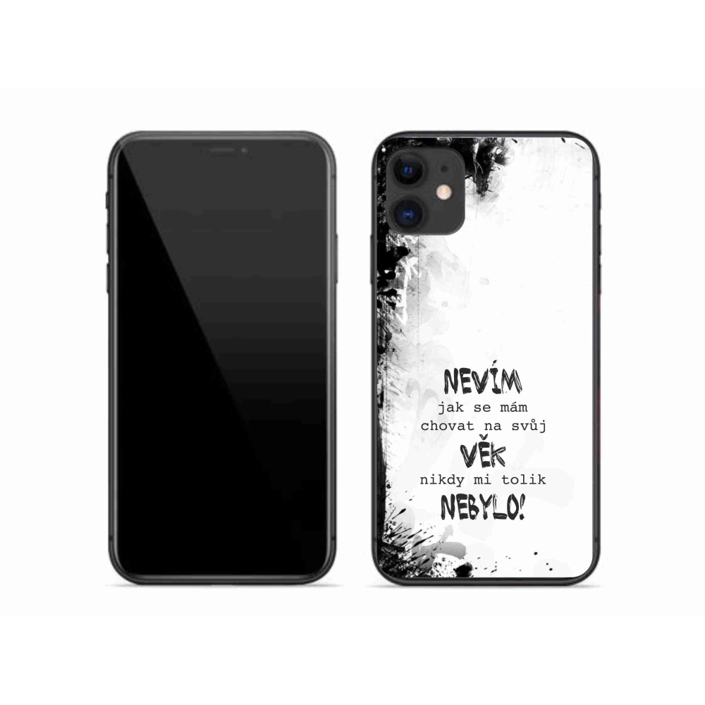 Gél borító mmCase iPhone 11 készülékhez - vicces szöveg 14 fehér háttér