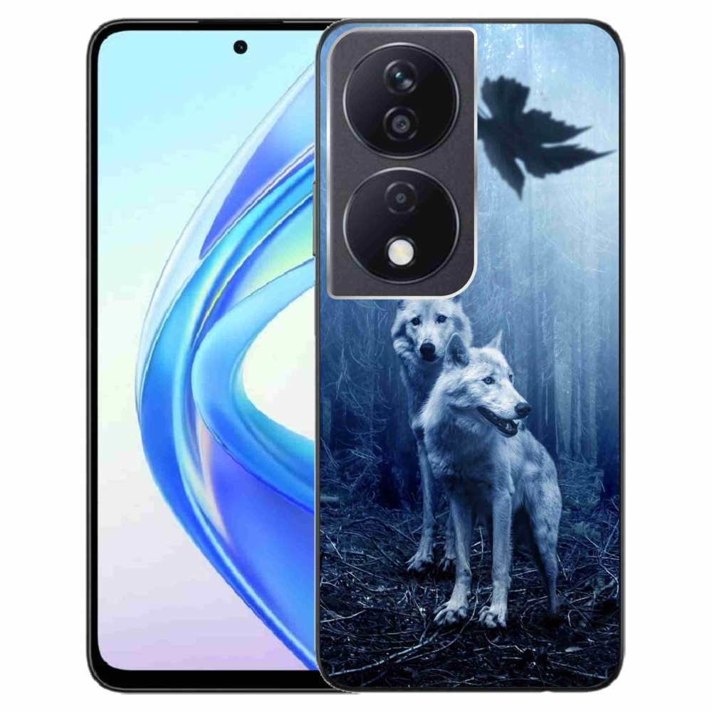 Zselés borítás mmCase a Honor X7b/Honor 90 Smart készülékhez - farkasok az erdőben