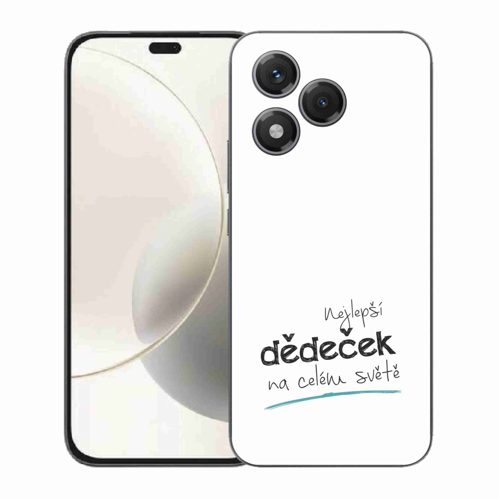 Gél borító mmCase a Honor 400 Lite számára - a legjobb nagypapa 3 fehér háttérrel