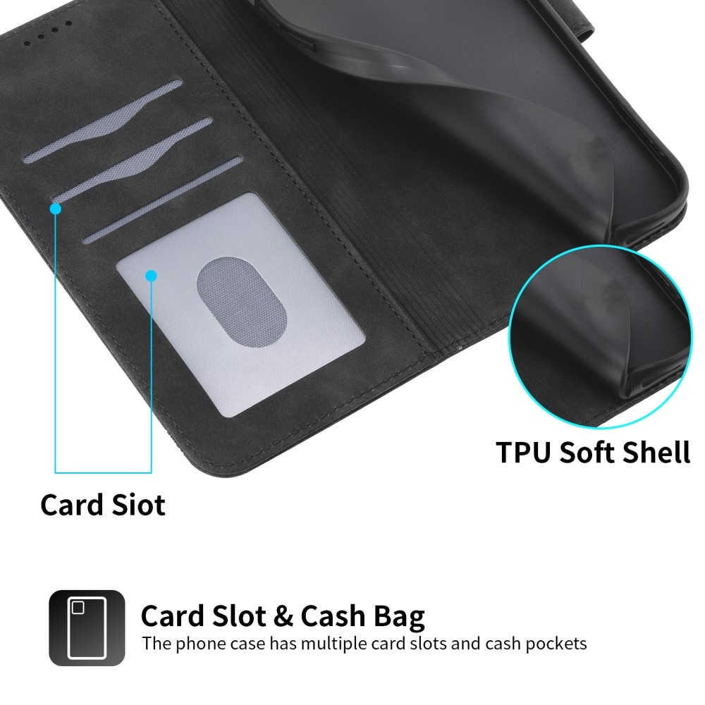 DIERFENG könyv tok a Xiaomi Redmi Note 14-hez - fekete