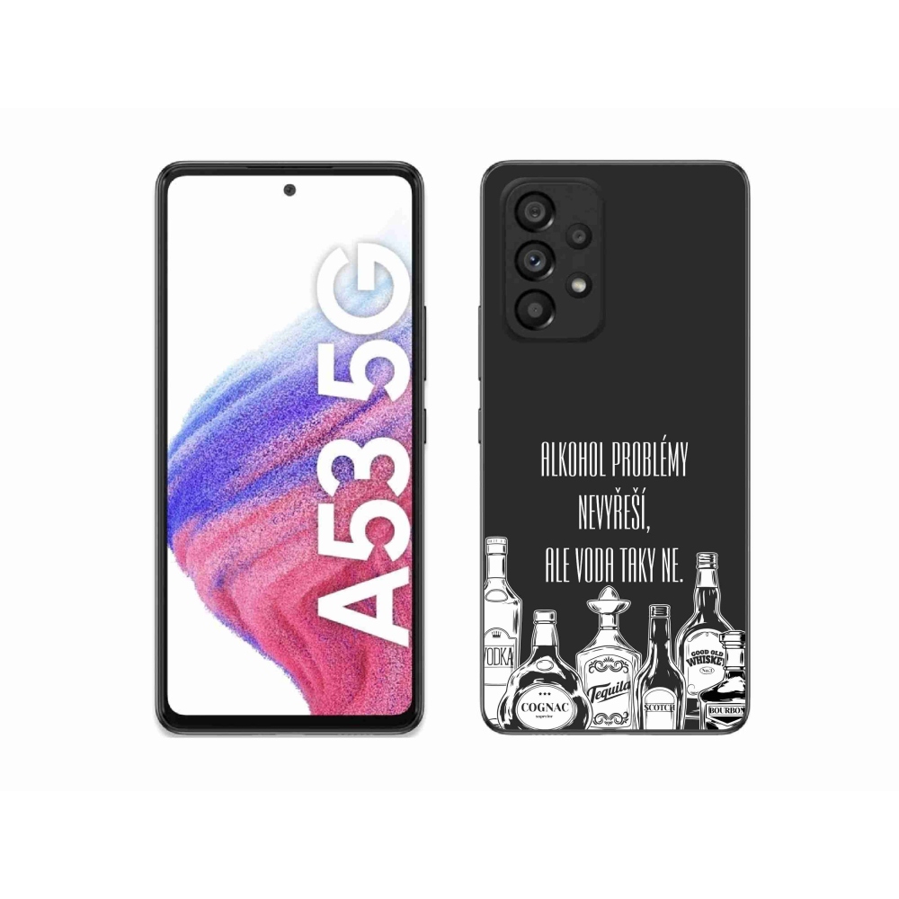 Gél borító mmCase Samsung Galaxy A53 5G - vicces szöveg fekete háttérrel