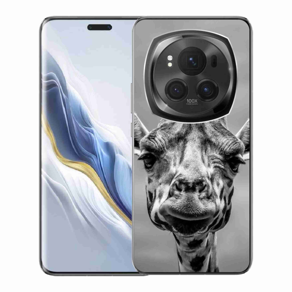 Zselés borítás mmCase a Honor Magic 6 Pro 5G készülékhez - fekete-fehér zsiráf