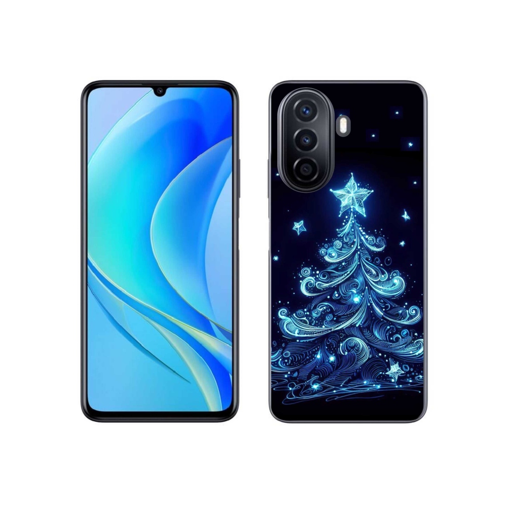 Gél borítás mmCase a Huawei Nova Y70-hez - neon karácsonyfa 4