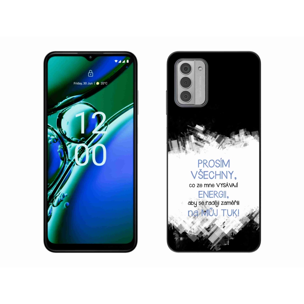 Zselés borító mmCase a Nokia G42 készülékhez - vicces szöveg 1 kék