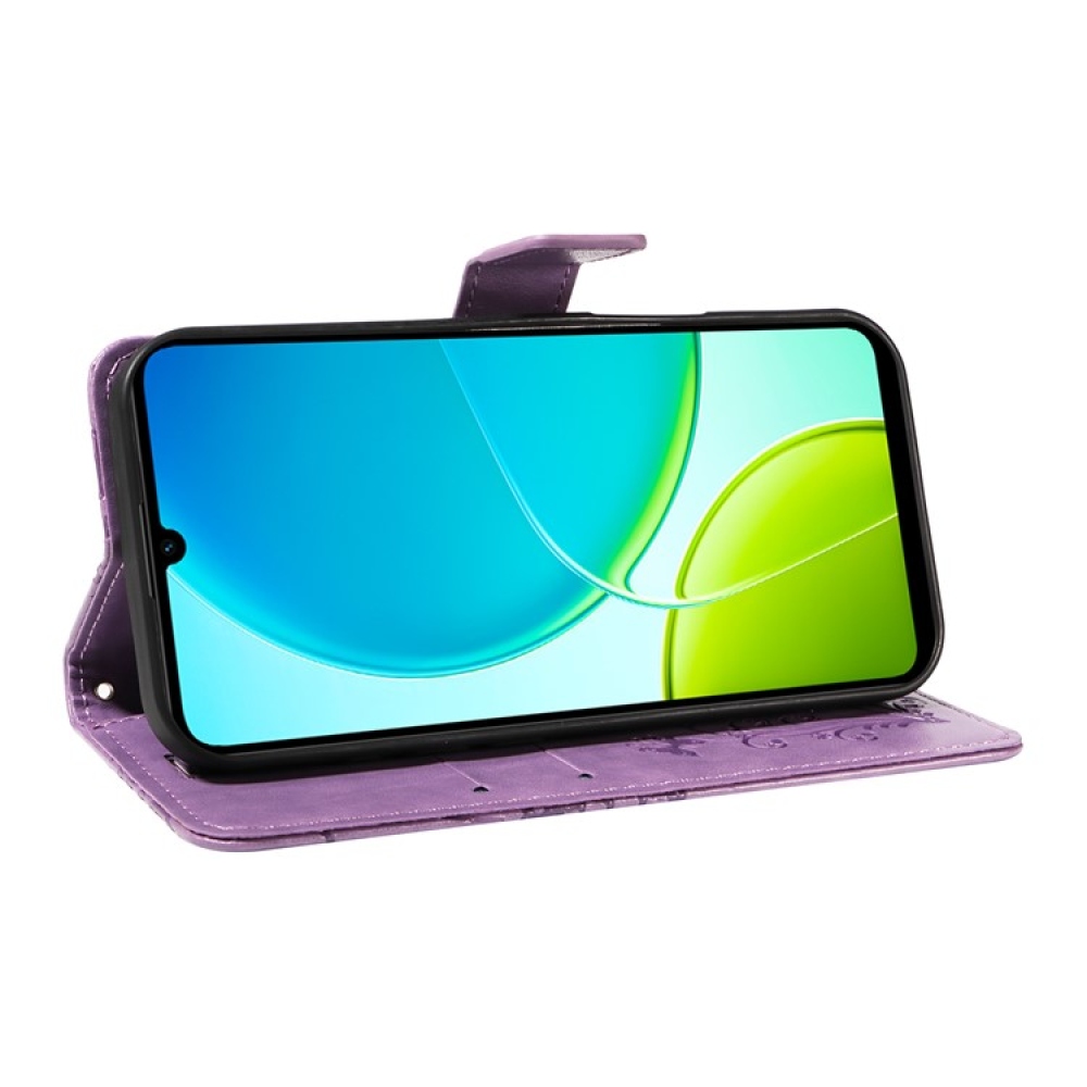 Nagy pillangó könyv tok a Vivo Y29s 5G-hez - lila