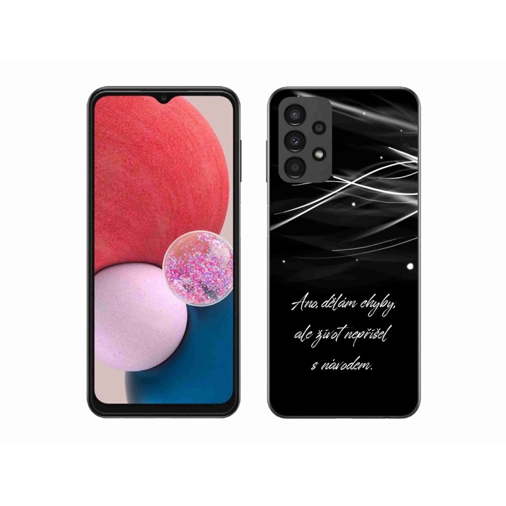 Gél borítás mmCase Samsung Galaxy A13 4G - idézem fekete háttérrel