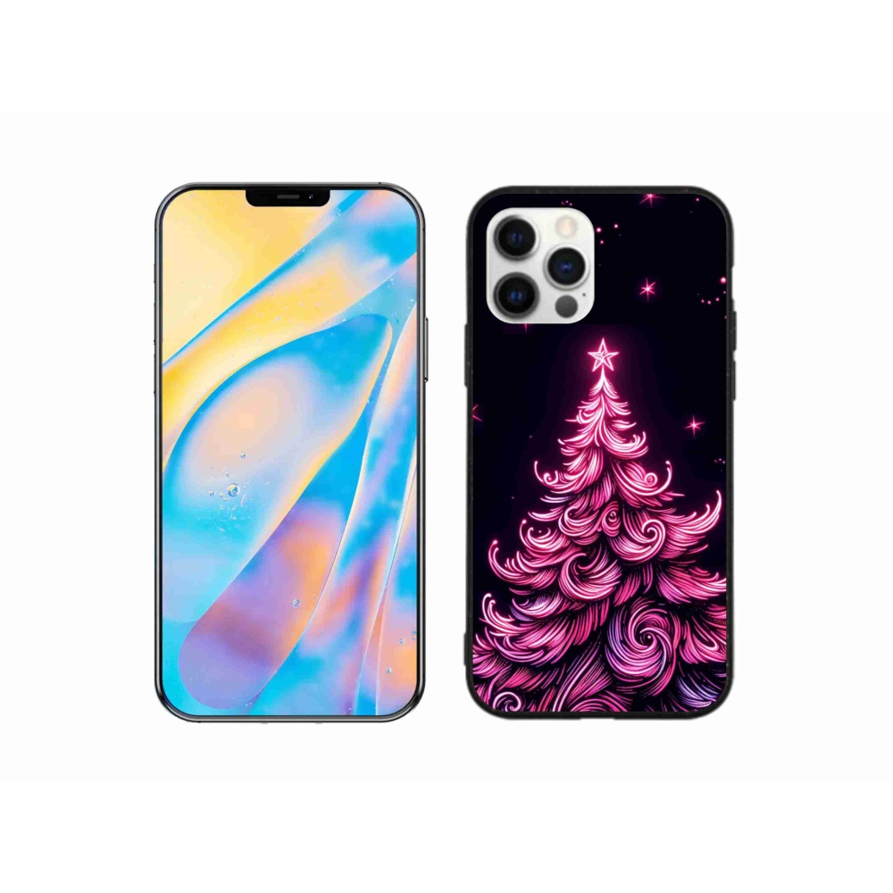 Gél borítás mmCase iPhone 12 Pro készülékhez - neon karácsonyfa 2