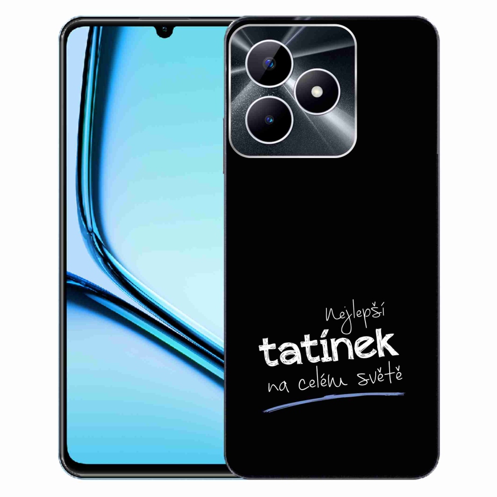 Gél borító mmCase a Realme Note 50-en - legjobb apuci 4 fekete háttérrel