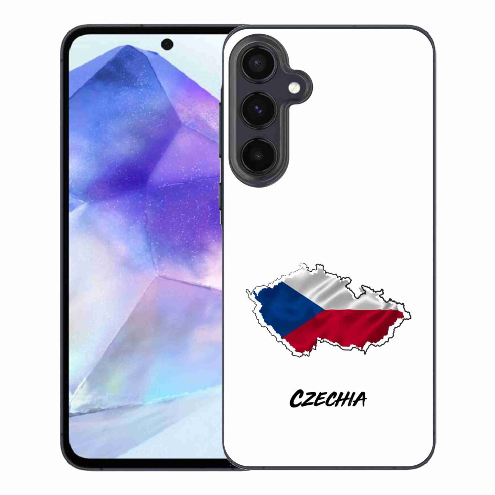 Gél borítás mmCase Samsung Galaxy A55 5G - Csehország fehér háttérrel