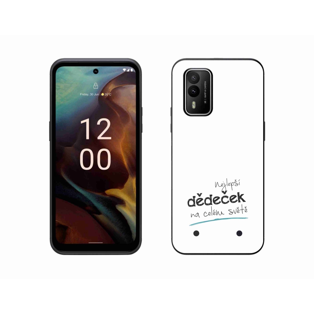 Gélborítás mmCase a Nokia XR21 készülékre - a legjobb nagypapa 3 fehér háttérrel