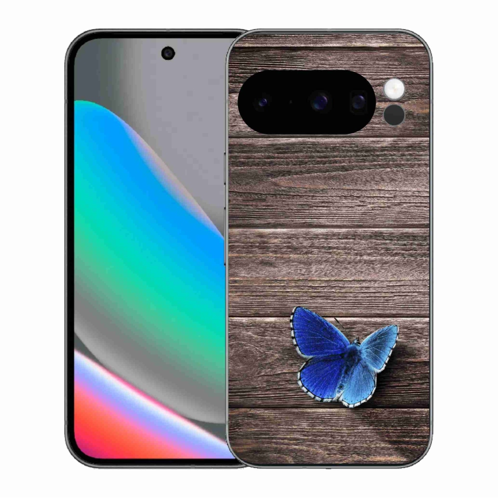Zselés borítás mmCase a Google Pixel 10 Pro számára - kék pillangó 1