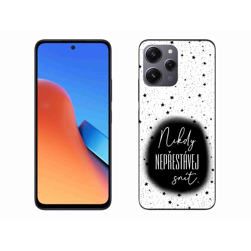 Gél borító mmCase a Xiaomi Redmi 12 - idézet 1 fekete és fehér háttérrel