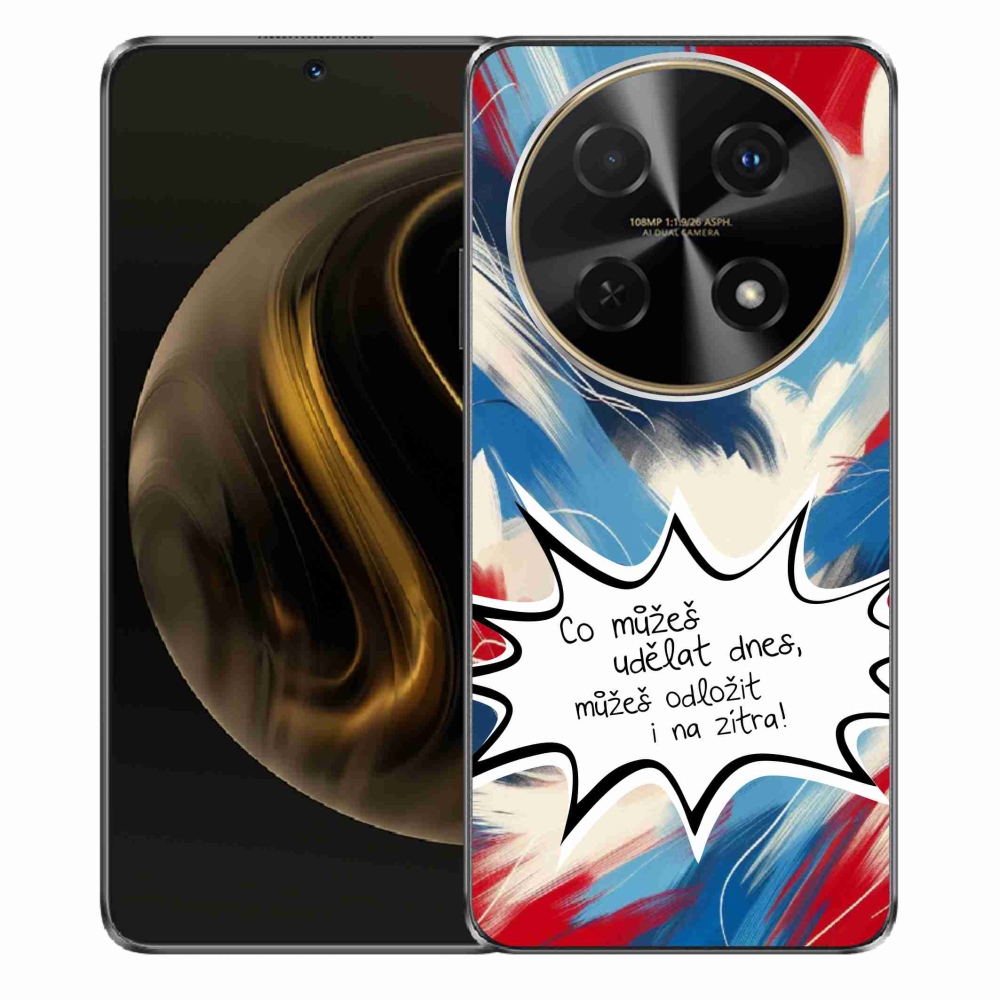 Gél borító mmCase a Huawei Nova 12i készülékhez - vicces szöveg 9 fehér háttér