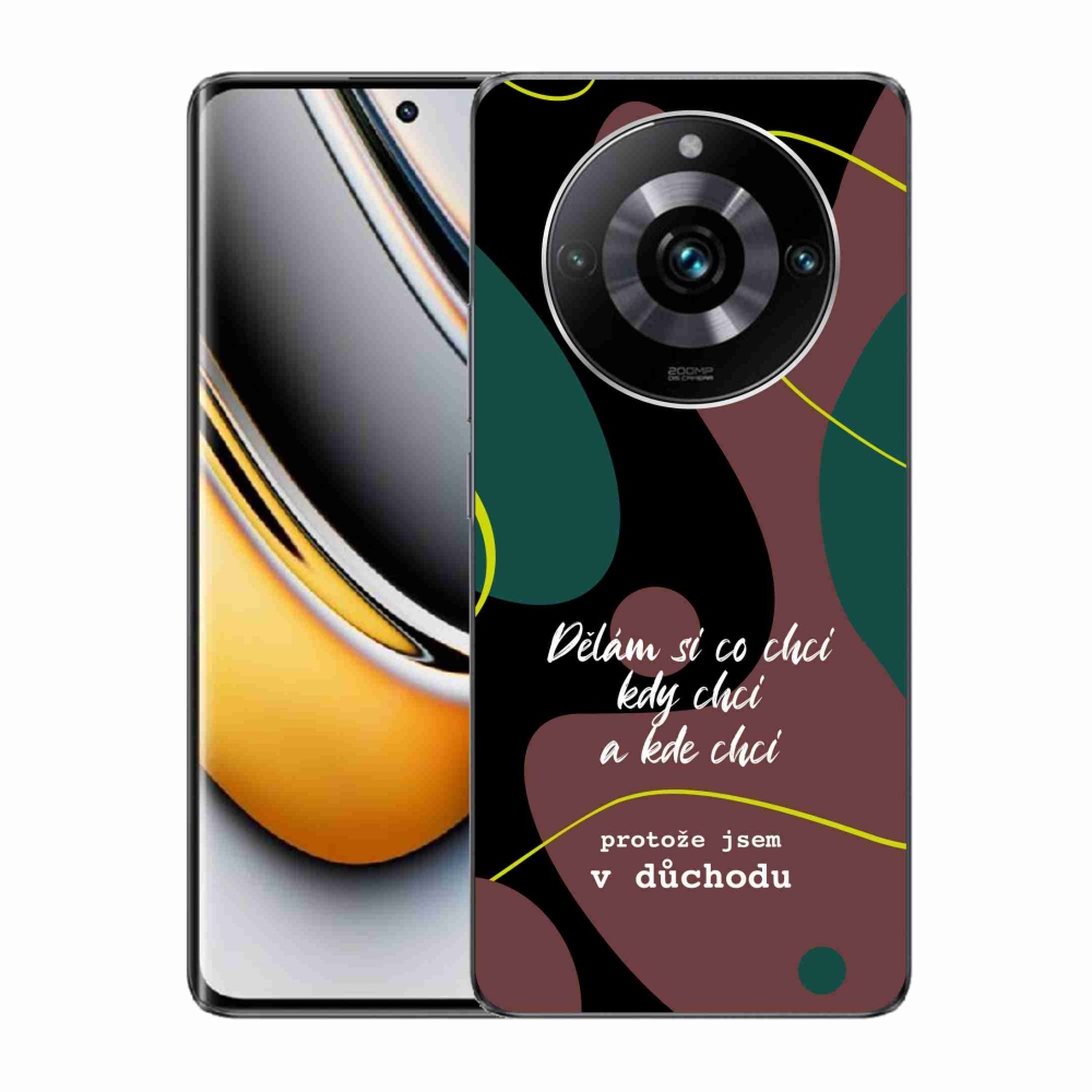 Gél borító mmCase a Realme 11 Pro/11 Pro+ készülékhez - vicces szöveg 10 fekete háttér