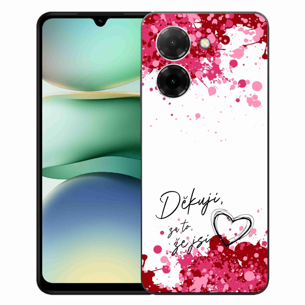 Gél borító mmCase a Xiaomi Redmi A5 (173.45x79.35x8.45mm) - szerelem szöveg 2 fehér háttérrel