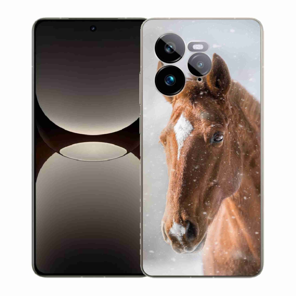 Zselés borítás mmCase a Realme GT 7 Pro 5G számára - barna ló 2