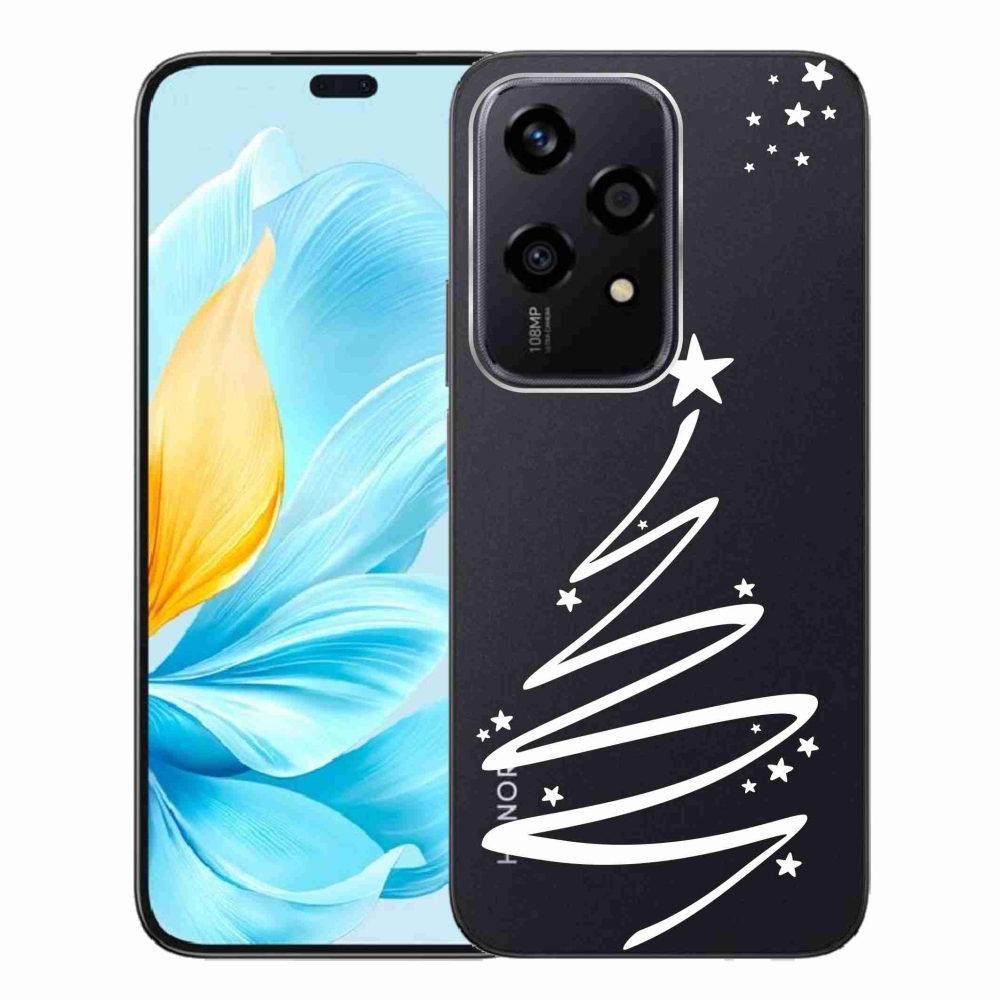 Zselés borító mmCase a Honor 200 Lite 5G számára - fehér fa átlátszó háttéren