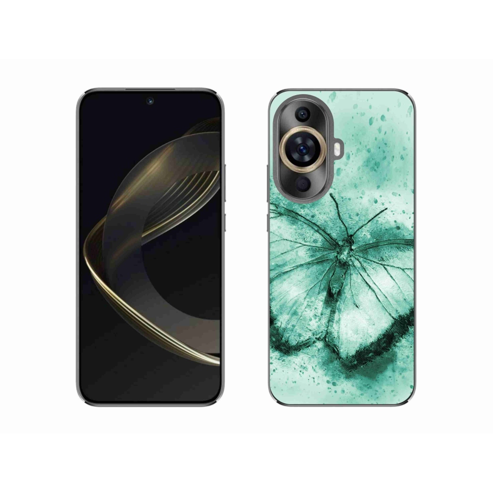Gél tok mmCase a Huawei Nova 11-hez - zöld pillangó