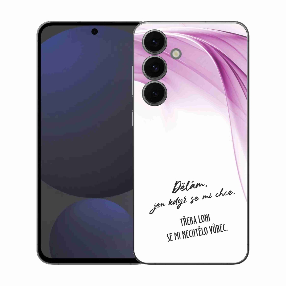 Gél borító mmCase Samsung Galaxy S25 FE - vicces szöveg 12 fehér háttér